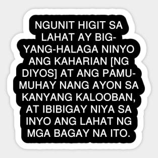 Mateo 6:33 Tagalog (Magandang Balita Biblia) Sticker